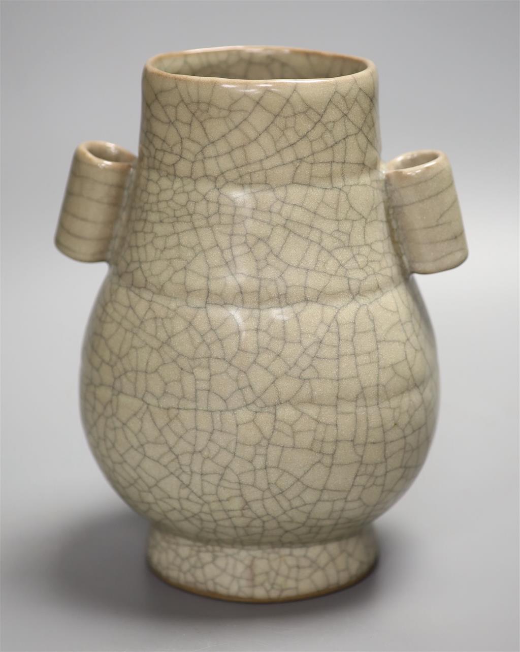 A Chinese Guan type arrow vase, height 20cm
